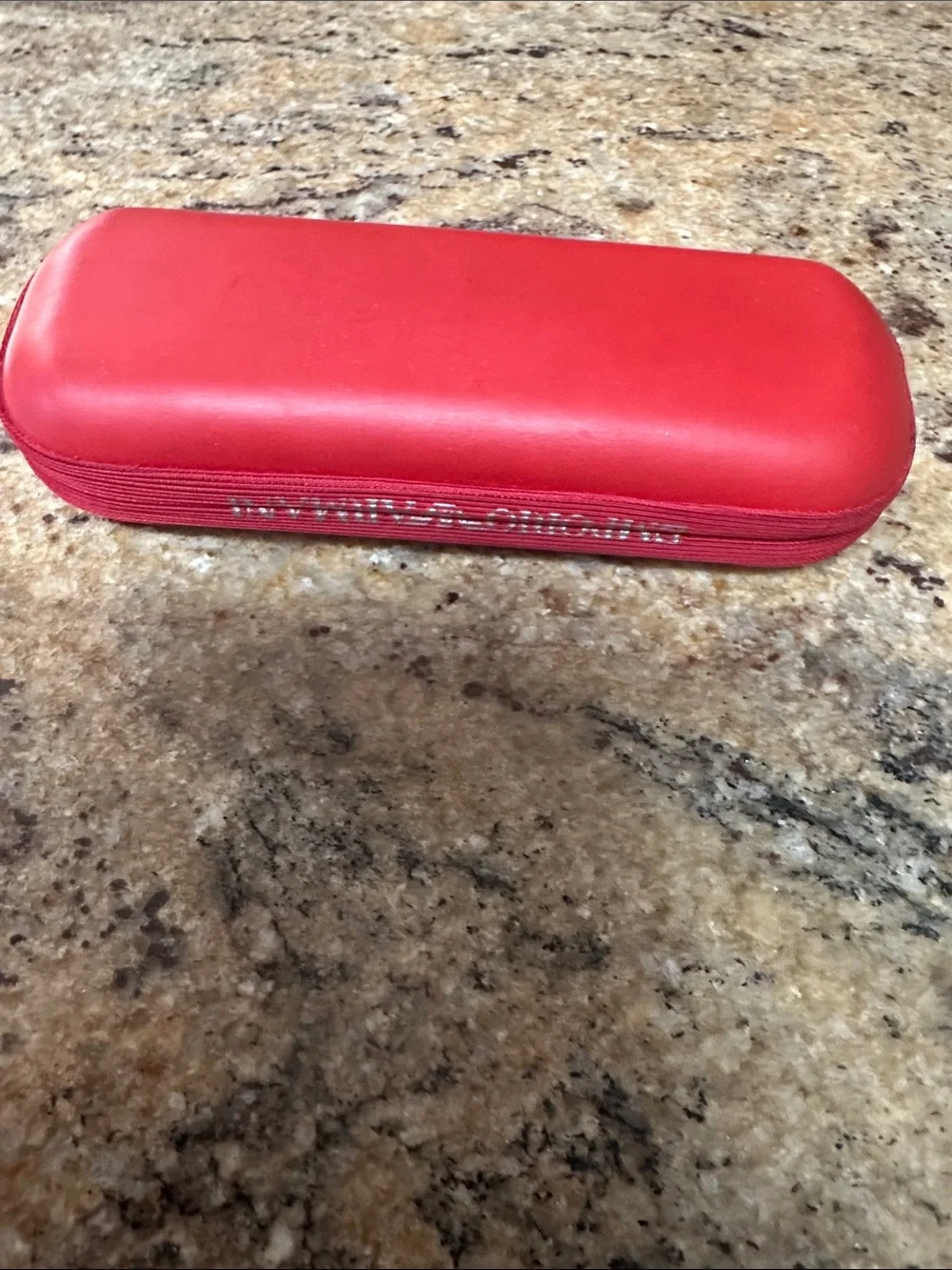 Emporio Armani Red Zipper Eyewear Case